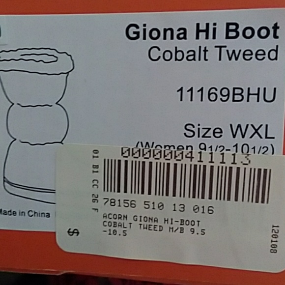 Acorn Giona Hi Boot cobalt tweed - Picture 1 of 7